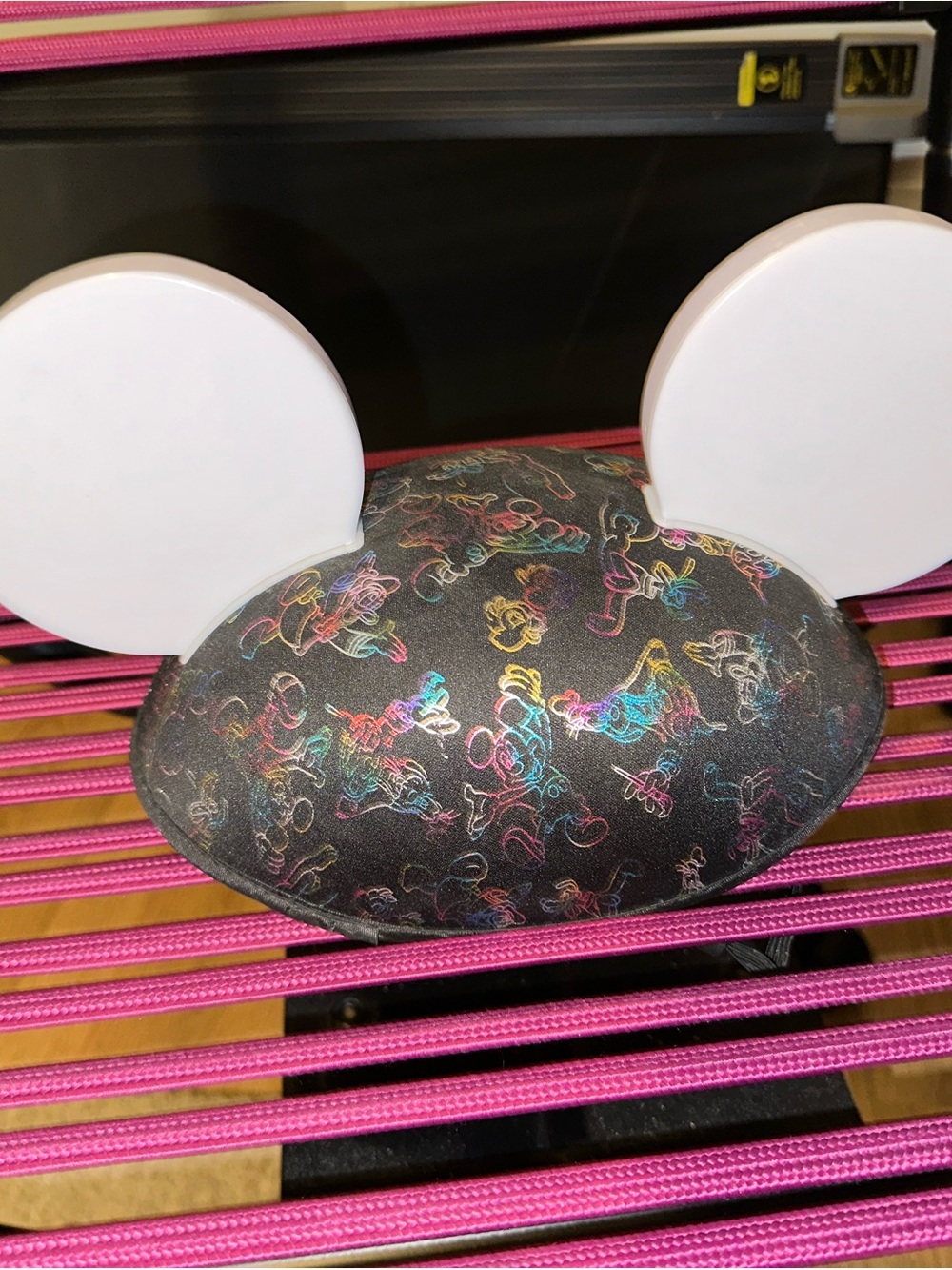 Mickey Mouse light up Ears cap with Rainbow Sketch Print